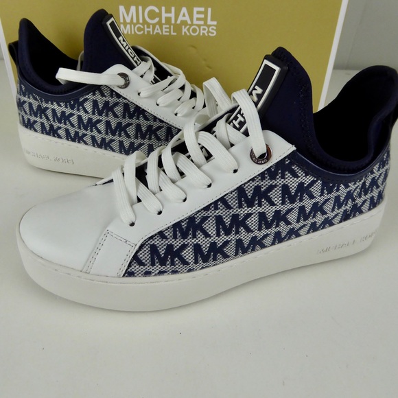 Michael Kors Ace Logo Textile Platform Sneakers MK - Picture 1 of 9